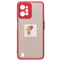 Чехол-накладка для OPPO realme C31 (красный/черный) - PC041 Чехол-накладка для OPPO realme C31 (красный/черный) - PC041