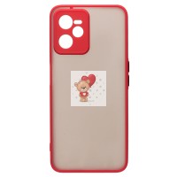 Чехол-накладка для OPPO realme C35 (красный/черный) - PC041 Чехол-накладка для OPPO realme C35 (красный/черный) - PC041