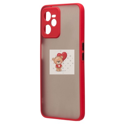 Чехол-накладка для OPPO realme C35 (красный/черный) - PC041 Чехол-накладка для OPPO realme C35 (красный/черный) - PC041