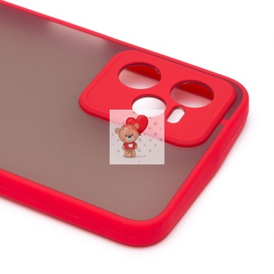 Чехол-накладка для OPPO realme C35 (красный/черный) - PC041 Чехол-накладка для OPPO realme C35 (красный/черный) - PC041