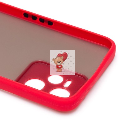 Чехол-накладка для OPPO realme C35 (красный/черный) - PC041 Чехол-накладка для OPPO realme C35 (красный/черный) - PC041