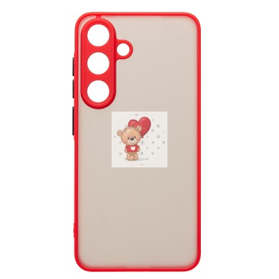 Чехол-накладка для Samsung Galaxy S25 (красный) - PC041 Чехол-накладка для Samsung Galaxy S25 (красный) - PC041