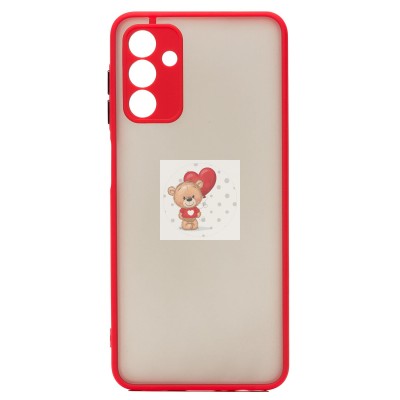 Чехол-накладка для Samsung A047 Galaxy A04s (красный/черный) - PC041