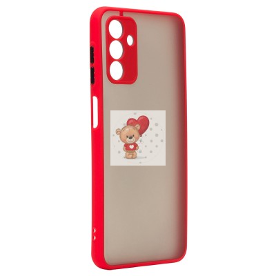 Чехол-накладка для Samsung A047 Galaxy A04s (красный/черный) - PC041