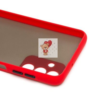 Чехол-накладка для Samsung A047 Galaxy A04s (красный/черный) - PC041