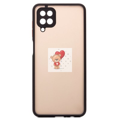 Чехол-накладка для Samsung A125 Galaxy A12 (черный/черный) - PC041
