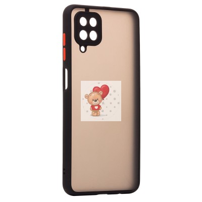 Чехол-накладка для Samsung A125 Galaxy A12 (черный/черный) - PC041