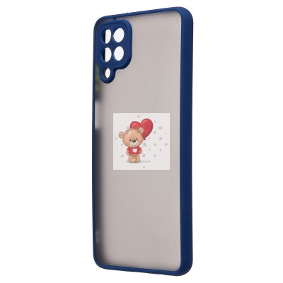 Чехол-накладка для Samsung A125 Galaxy A12 (темно-синий/черный) - PC041