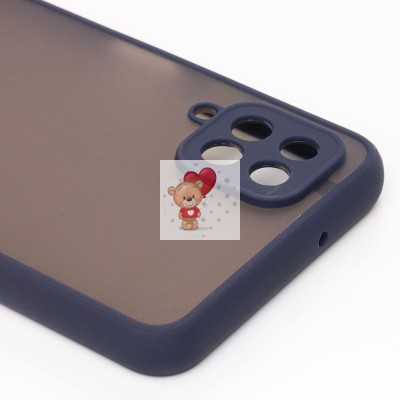 Чехол-накладка для Samsung A125 Galaxy A12 (темно-синий/черный) - PC041