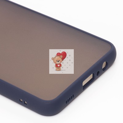 Чехол-накладка для Samsung A125 Galaxy A12 (темно-синий/черный) - PC041