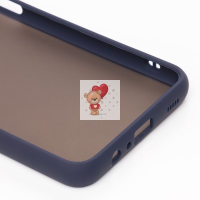 Чехол-накладка для Samsung A125 Galaxy A12 (темно-синий/черный) - PC041