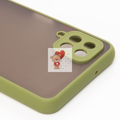 Чехол-накладка для Samsung A125 Galaxy A12 (зеленый/черный) - PC041