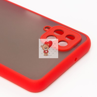 Чехол-накладка для Samsung A125 Galaxy A12 (красный/черный) - PC041