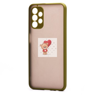 Чехол-накладка для Samsung A135 Galaxy A13 4G (зеленый/черный) - PC041