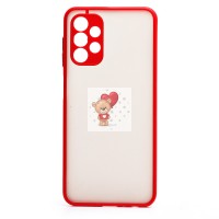 Чехол-накладка для Samsung A135 Galaxy A13 4G (красный/черный) - PC041