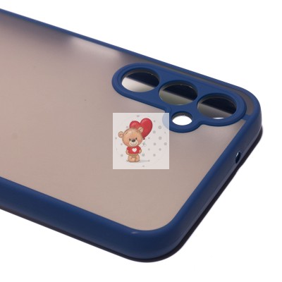 Чехол-накладка для Samsung A146 Galaxy A14 5G (MediaTek) (темно-синий/черный) - PC041