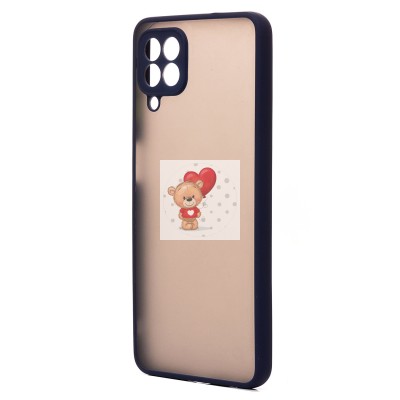 Чехол-накладка для Samsung M225 Galaxy M22 (темно-синий/черный) - PC041