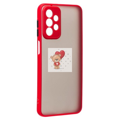 Чехол-накладка для Samsung A235 Galaxy A23 4G (красный/черный) - PC041