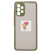Чехол-накладка для Samsung A325 Galaxy A32 4G (зеленый/черный) - PC041
