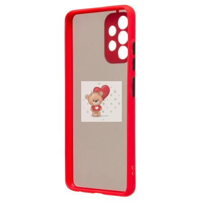 Чехол-накладка для Samsung A325 Galaxy A32 4G (красный/черный) - PC041