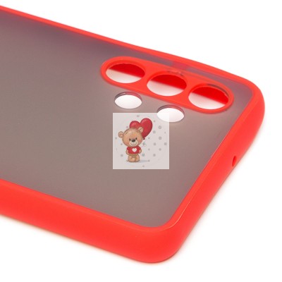 Чехол-накладка для Samsung A325 Galaxy A32 4G (красный/черный) - PC041