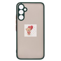 Чехол-накладка для Samsung A346 Galaxy A34 (темно-зеленый/черный) - PC041