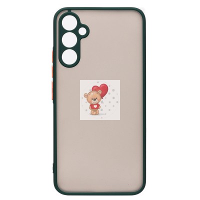 Чехол-накладка для Samsung A346 Galaxy A34 (темно-зеленый/черный) - PC041