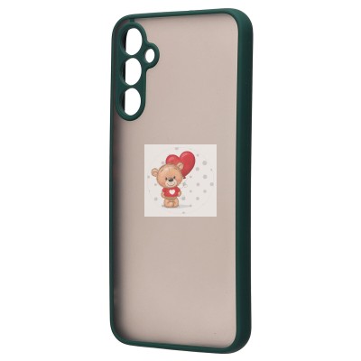 Чехол-накладка для Samsung A346 Galaxy A34 (темно-зеленый/черный) - PC041