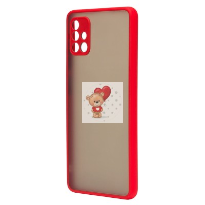 Чехол-накладка для Samsung A515 Galaxy A51 (красный/черный) - PC041