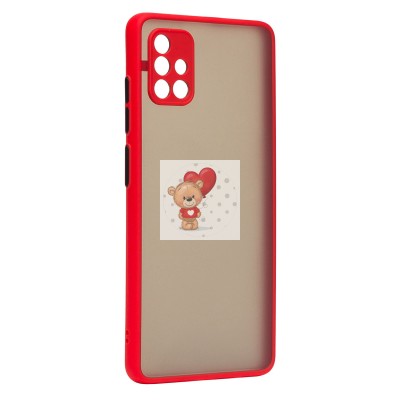 Чехол-накладка для Samsung A515 Galaxy A51 (красный/черный) - PC041