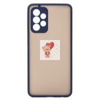 Чехол-накладка для Samsung A525 Galaxy A52 (темно-синий/черный) - PC041