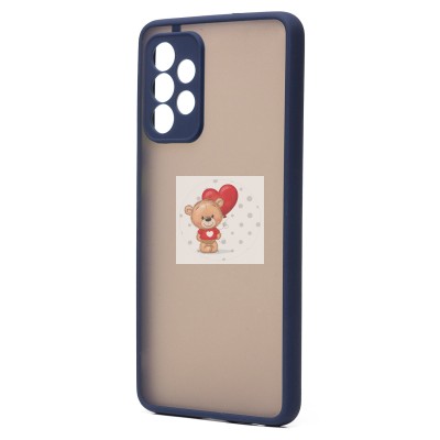 Чехол-накладка для Samsung A525 Galaxy A52 (темно-синий/черный) - PC041