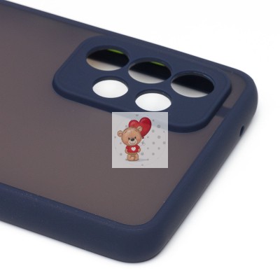 Чехол-накладка для Samsung A525 Galaxy A52 (темно-синий/черный) - PC041