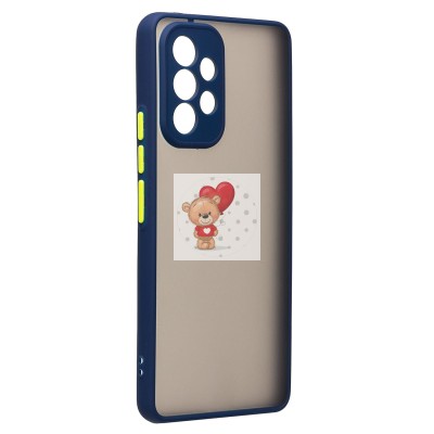 Чехол-накладка для Samsung A536 Galaxy A53 5G (темно-синий/черный) - PC041