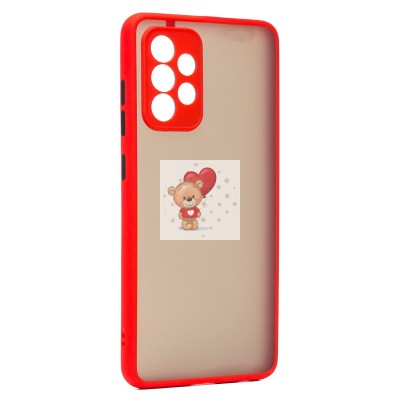 Чехол-накладка для Samsung A725 Galaxy A72 (красный/черный) - PC041