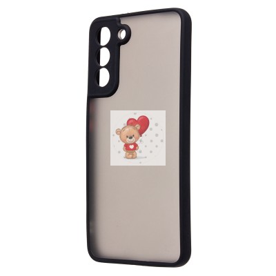 Чехол-накладка для Samsung G990 Galaxy S21FE (черный/черный) - PC041