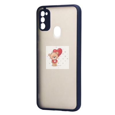 Чехол-накладка для Samsung M215G Galaxy M21 2021 Edition (темно-синий/черный) - PC041 Чехол-накладка для Samsung M215G Galaxy M21 2021 Edition (темно-синий/черный) - PC041