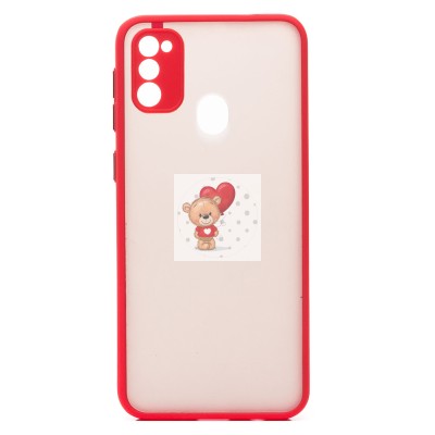 Чехол-накладка для Samsung M215G Galaxy M21 2021 Edition (красный/черный) - PC041