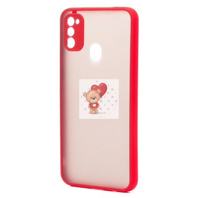 Чехол-накладка для Samsung M215G Galaxy M21 2021 Edition (красный/черный) - PC041