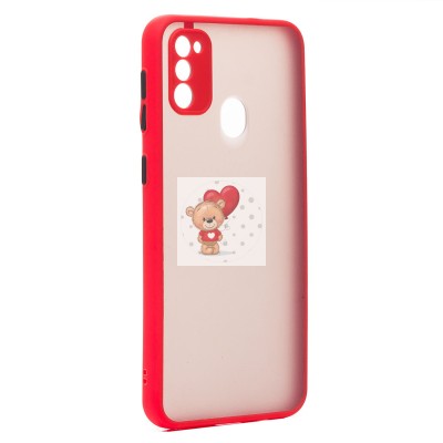 Чехол-накладка для Samsung M215G Galaxy M21 2021 Edition (красный/черный) - PC041