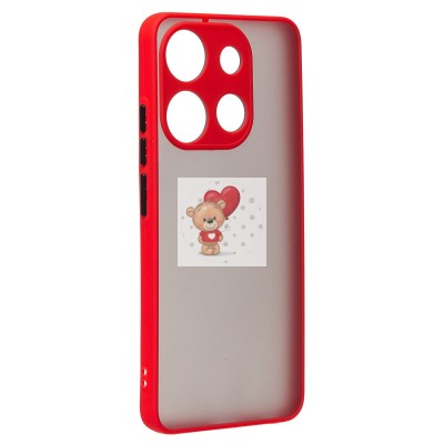 Чехол-накладка для Tecno Pop 7 Pro (красный) - PC041