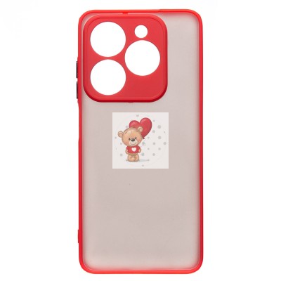 Чехол-накладка для Tecno Pop 8 (красный) - PC041 Чехол-накладка для Tecno Pop 8 (красный) - PC041