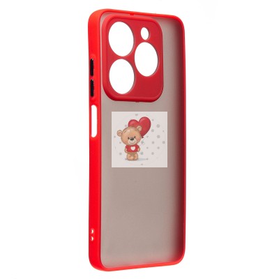 Чехол-накладка для Tecno Pop 8 (красный) - PC041