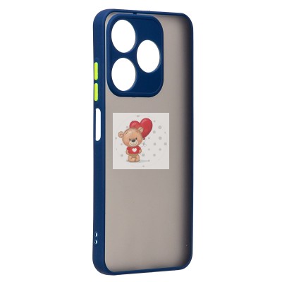 Чехол-накладка для Tecno Spark 10 4G (темно-синий) - PC041