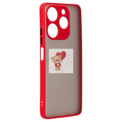 Чехол-накладка для Tecno Spark 10 Pro (красный) - PC041