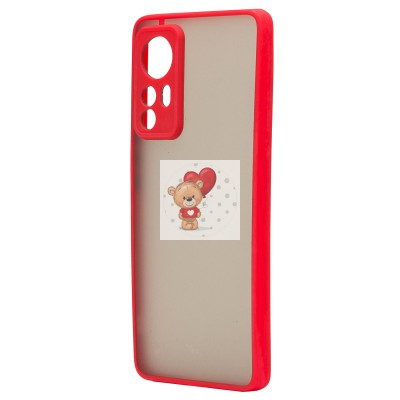 Чехол-накладка для Xiaomi 12 (красный/черный) - PC041