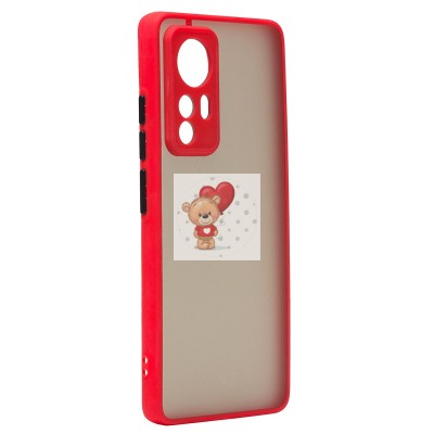 Чехол-накладка для Xiaomi 12 (красный/черный) - PC041