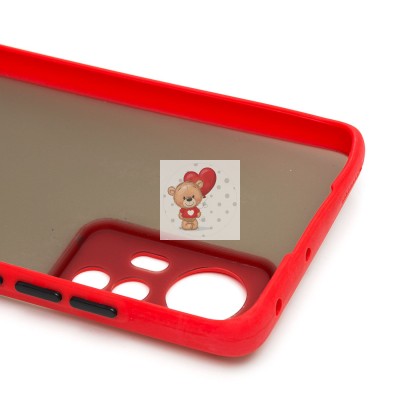 Чехол-накладка для Xiaomi 12 (красный/черный) - PC041