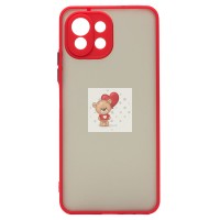 Чехол-накладка для Xiaomi Mi 11 Lite (красный/черный) - PC041 Чехол-накладка для Xiaomi Mi 11 Lite (красный/черный) - PC041