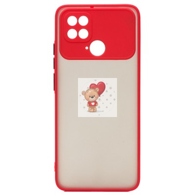 Чехол-накладка для Xiaomi Poco C40 (красный/черный) - PC041 Чехол-накладка для Xiaomi Poco C40 (красный/черный) - PC041